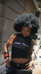 Tank Top Latina Forever Negro