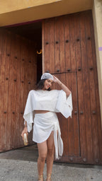 Blusa 7 Ways Lino Blanca