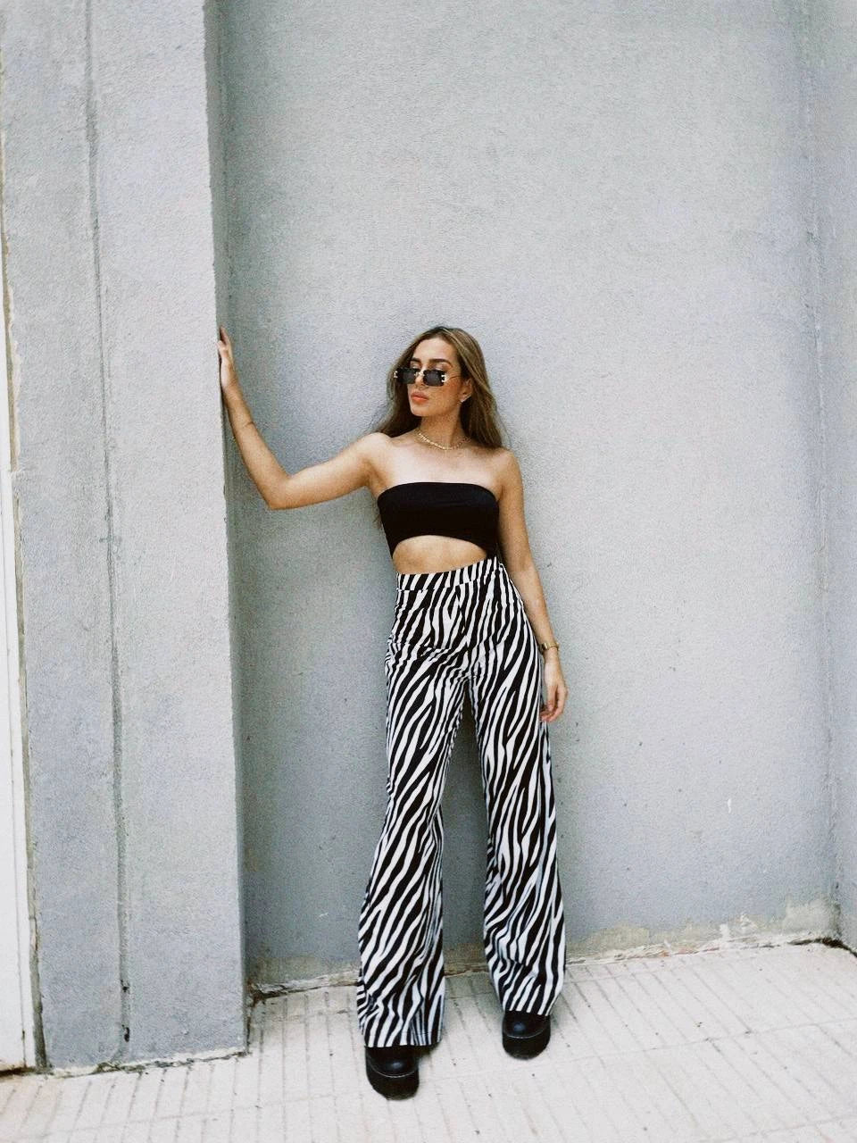 Pantalon Palazzo Zebra