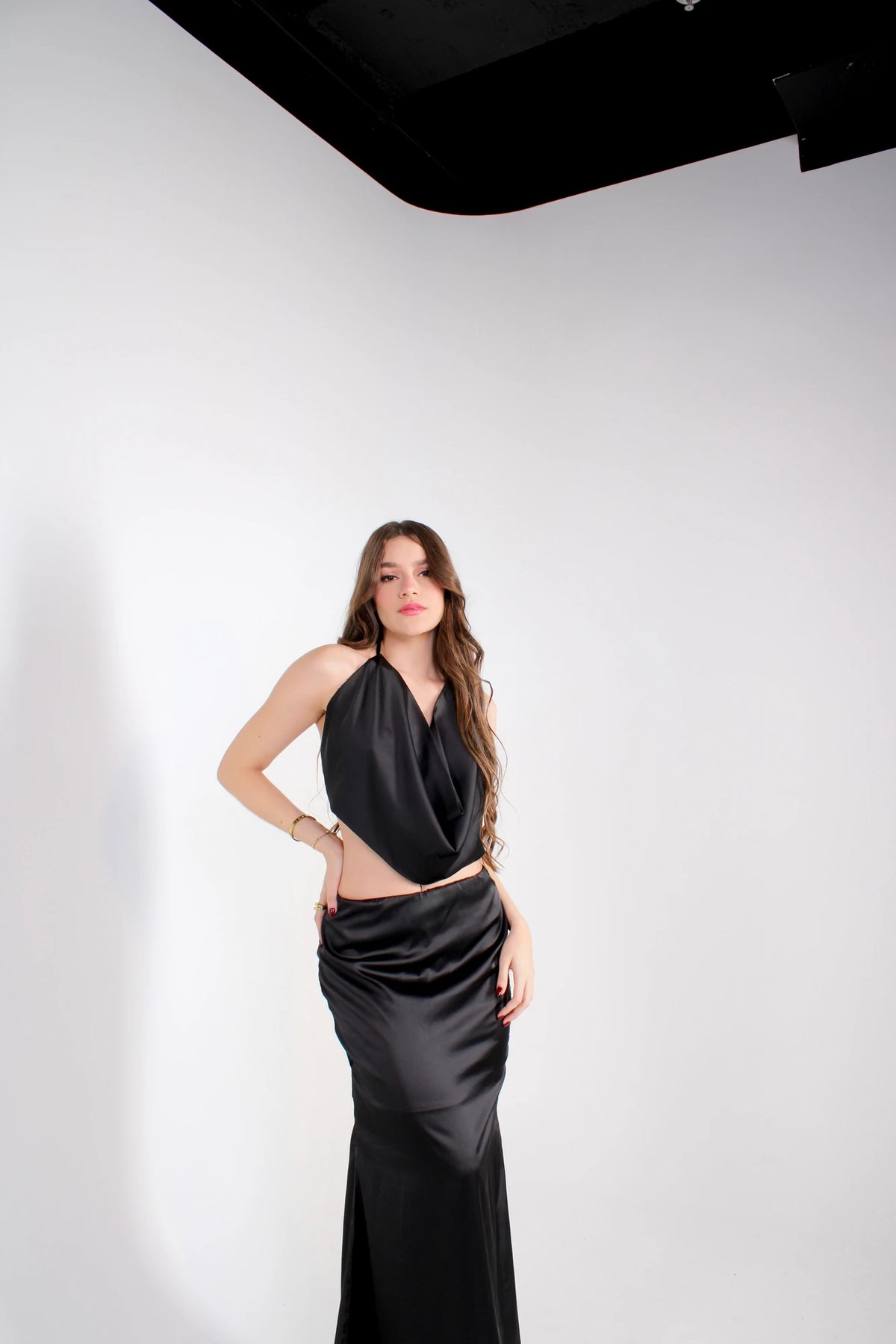 Blusa Square Seda Negra