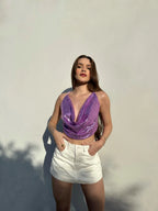 Top Shine Bib Lila