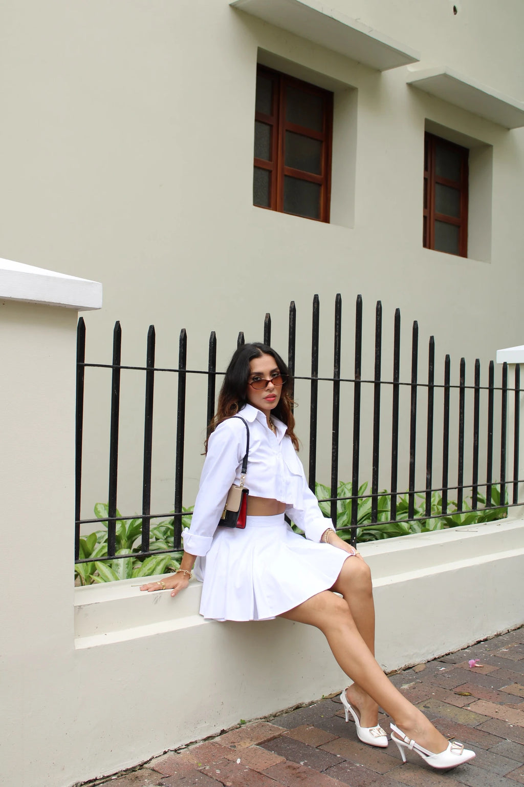 Falda Short Blanca Vuelo