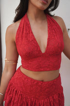 Top Encaje Rojo