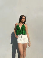 Top Shine Scarf Verde