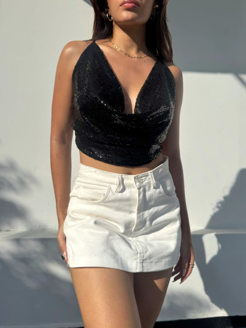 Top Shine Bib Negro