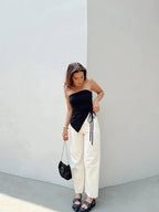 Pantalon Culotte Beige