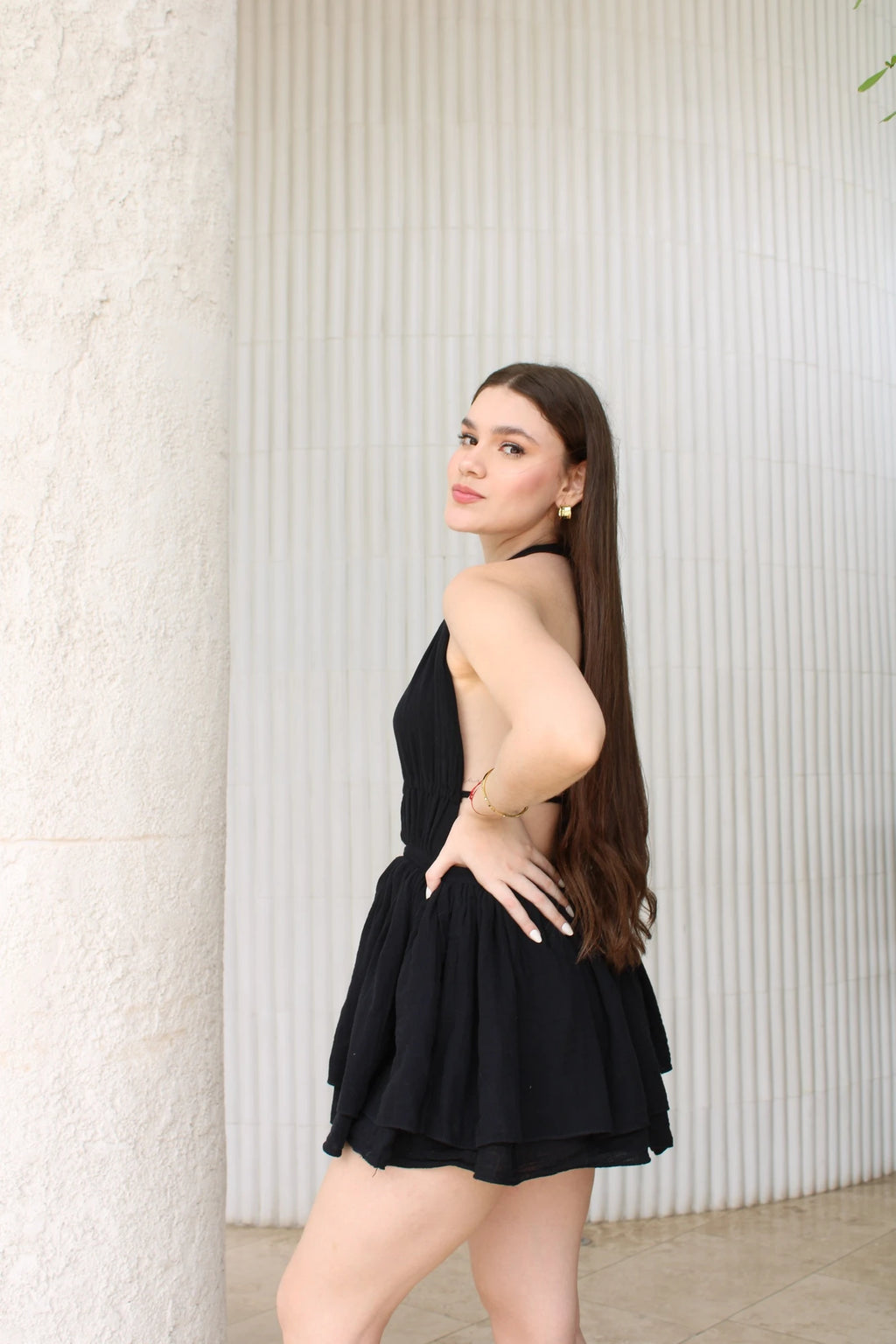 Vestido Negro Lino Boleros