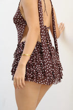 Falda Short Polka Dots Cafe
