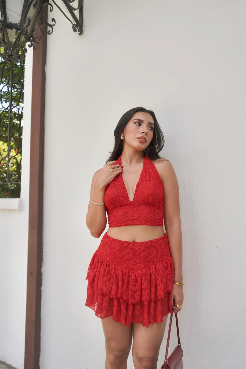 Top Encaje Rojo