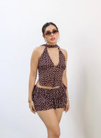 Falda Short Polka Dots Cafe