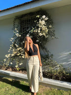 Pantalon Culotte Beige