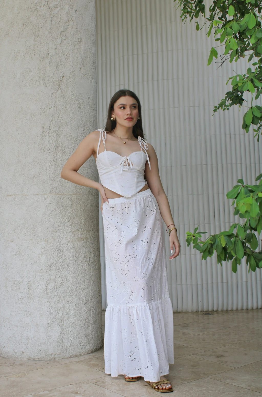 Falda Ojalillo Blanca