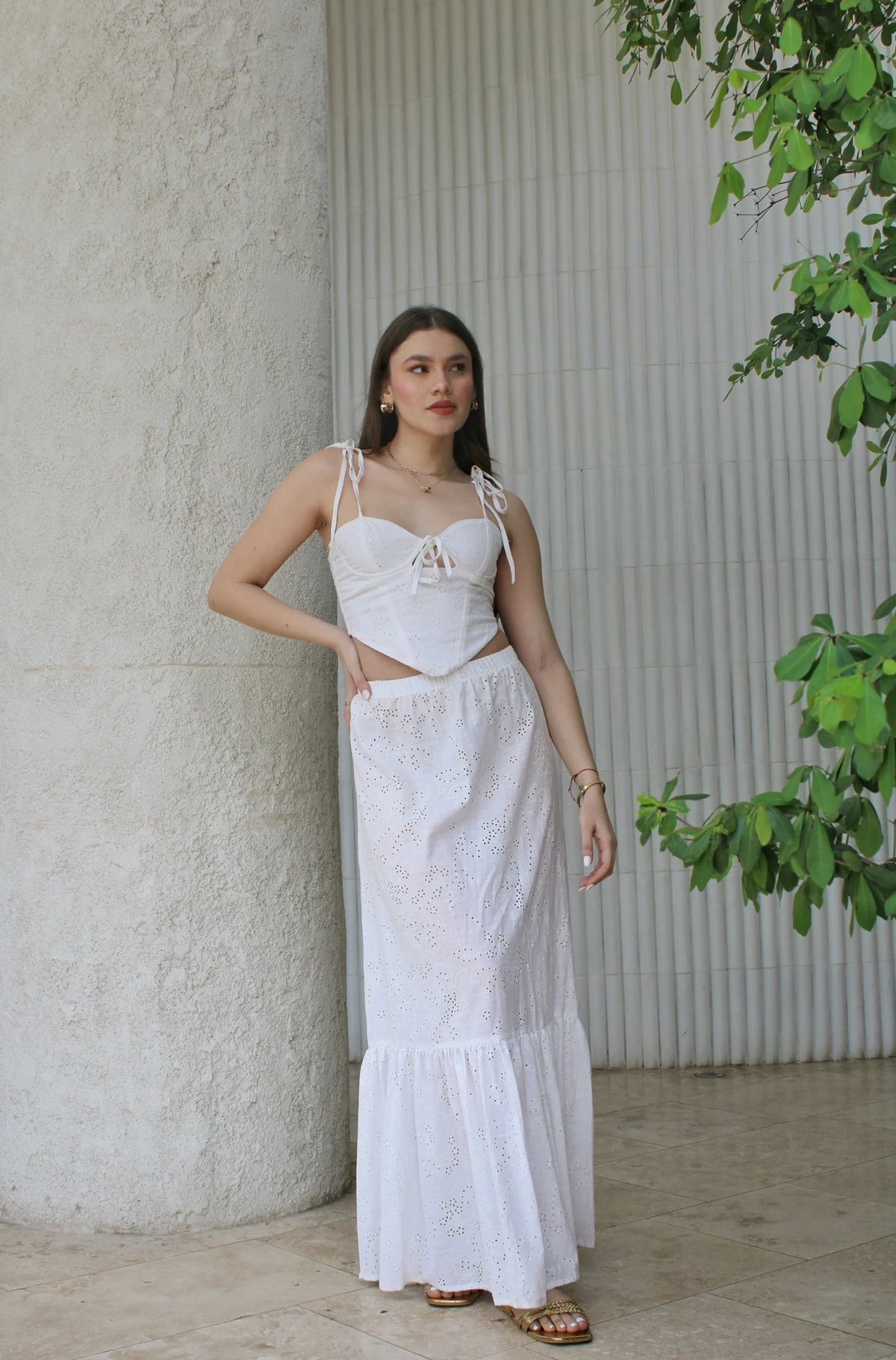 Falda Ojalillo Blanca