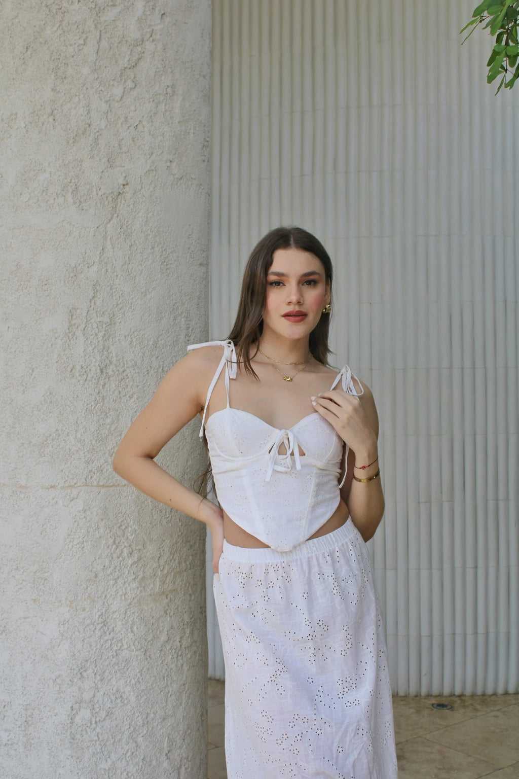 Falda Ojalillo Blanca