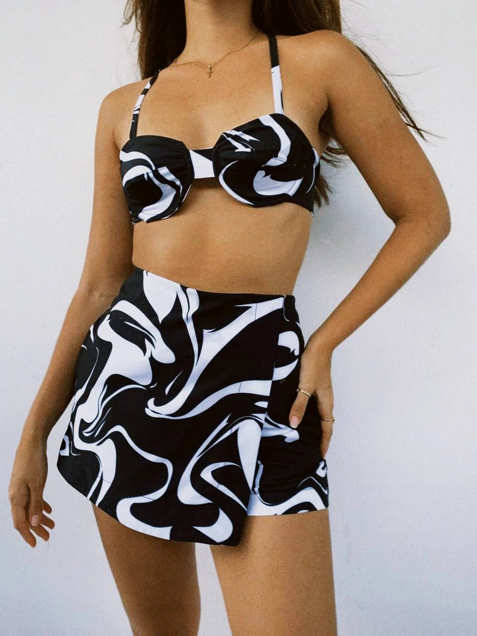 Crop Top Copas B&W