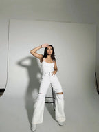 Corset Pespuntes Beige