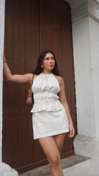 Blusa Cloud Lino Blanca