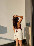 Irregular Top Backout Red