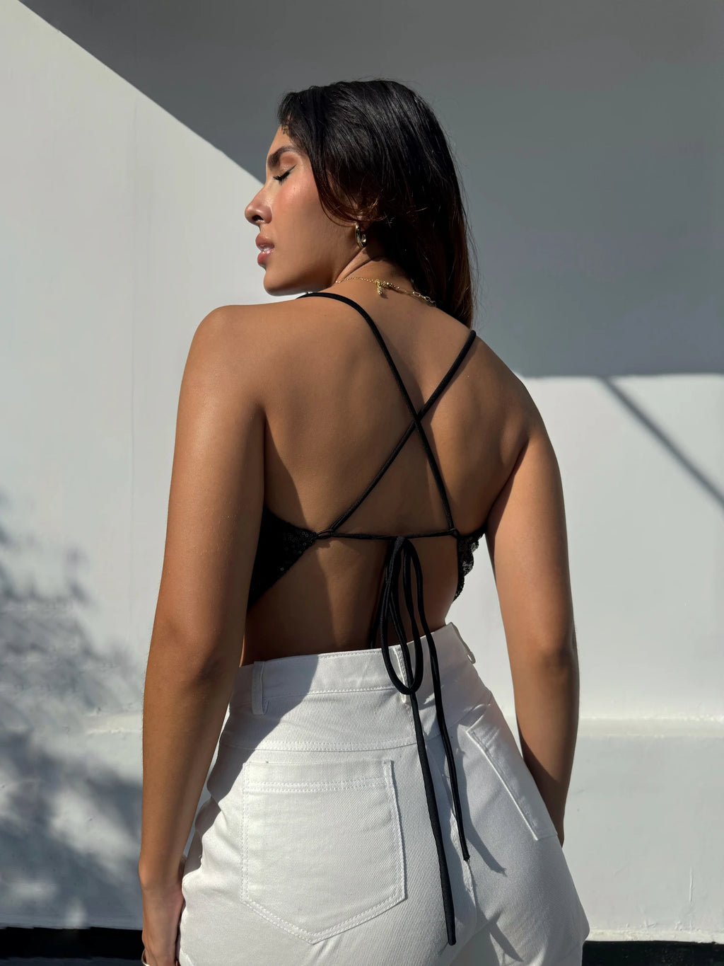 Top Shine Bib Negro