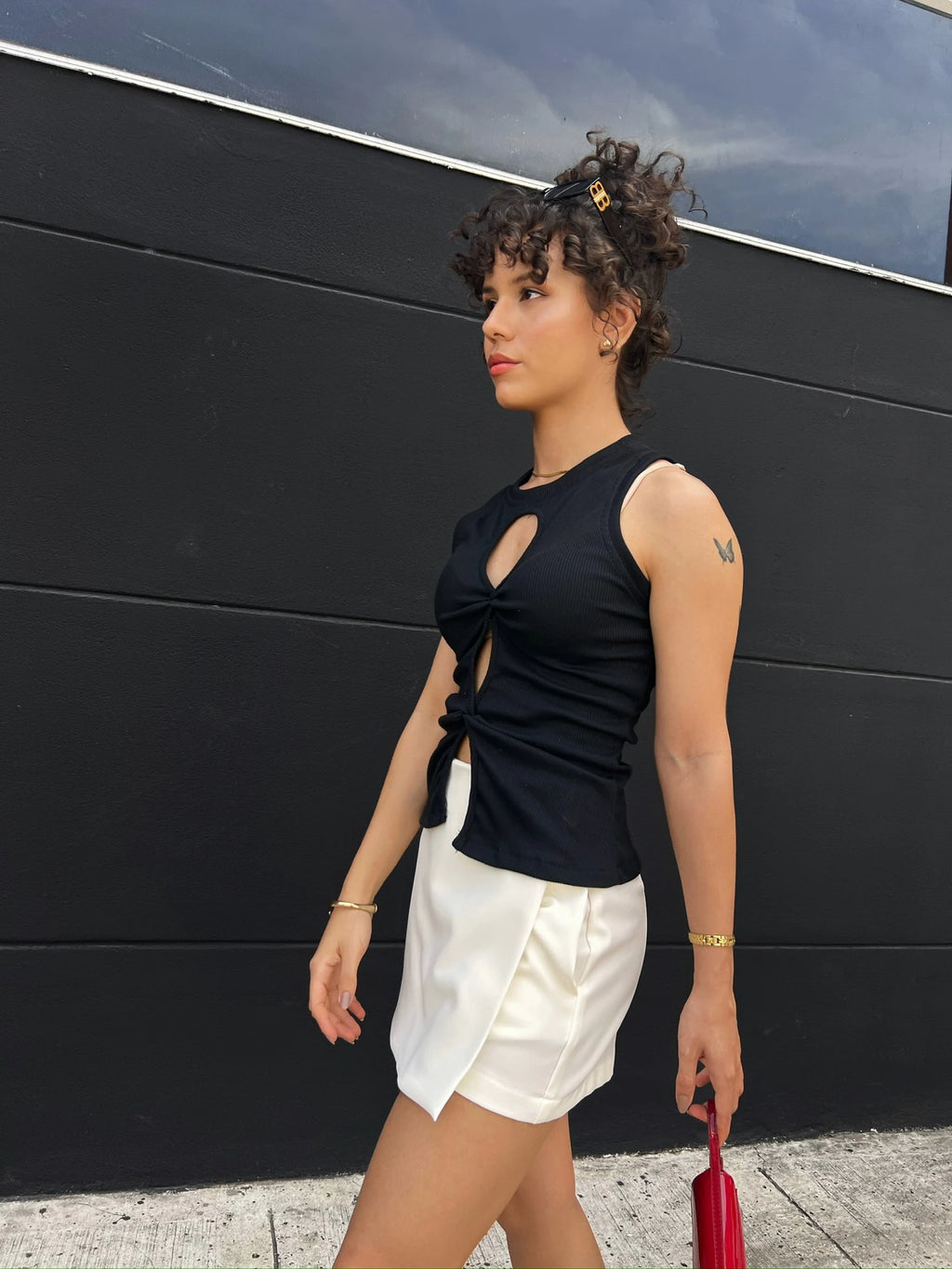 Tank Top Nudo Negro