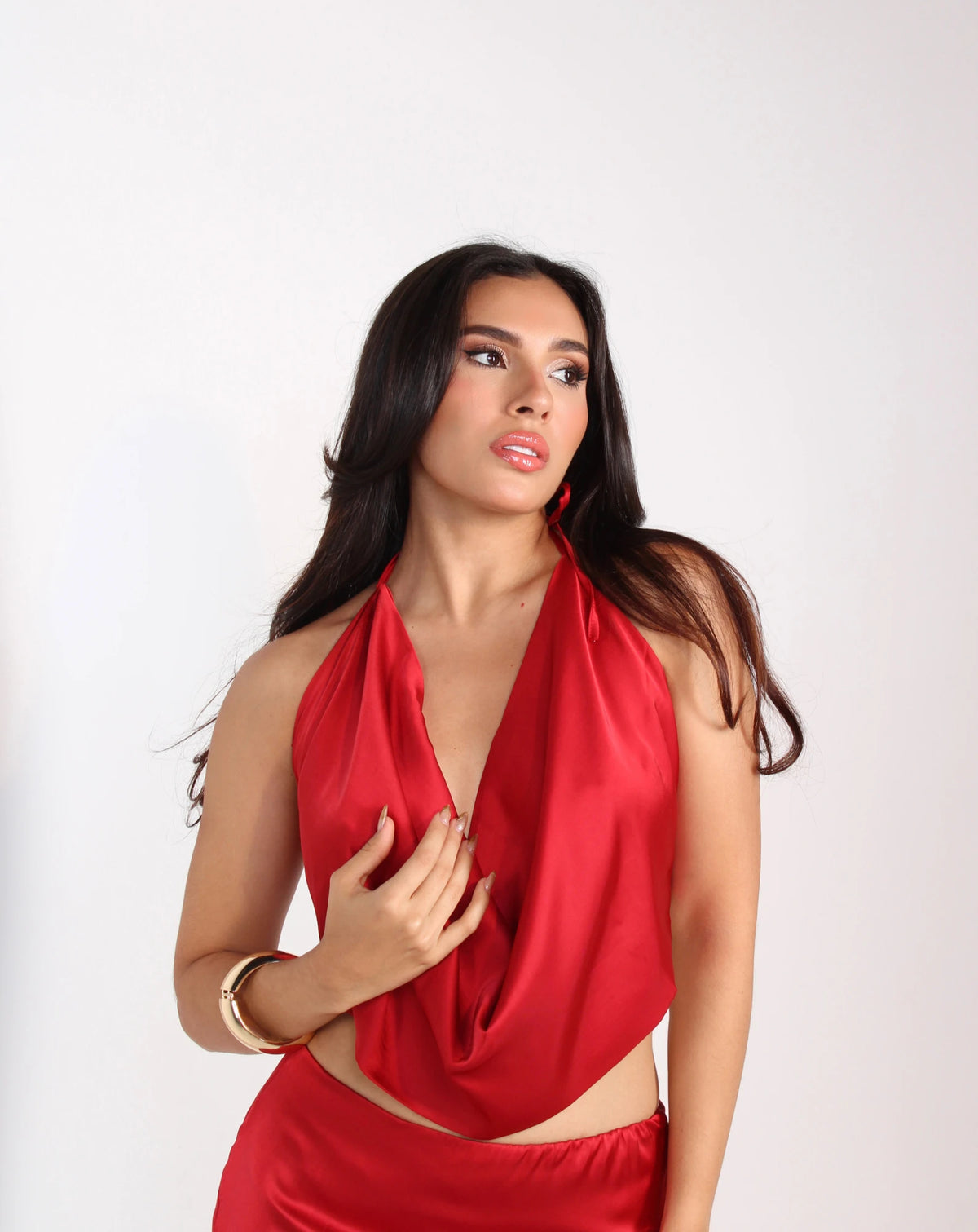 Blusa Square Seda Vinotinto